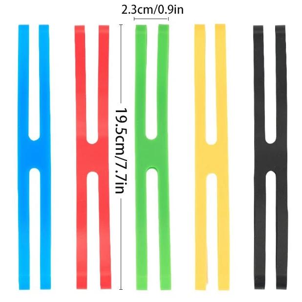 MuqiNush 5/10Pcs Silicone H-Band Rubber Bands High Elasticity Elastic Wrapping Ties Versatile for Outdoor Campingm Packing Strap