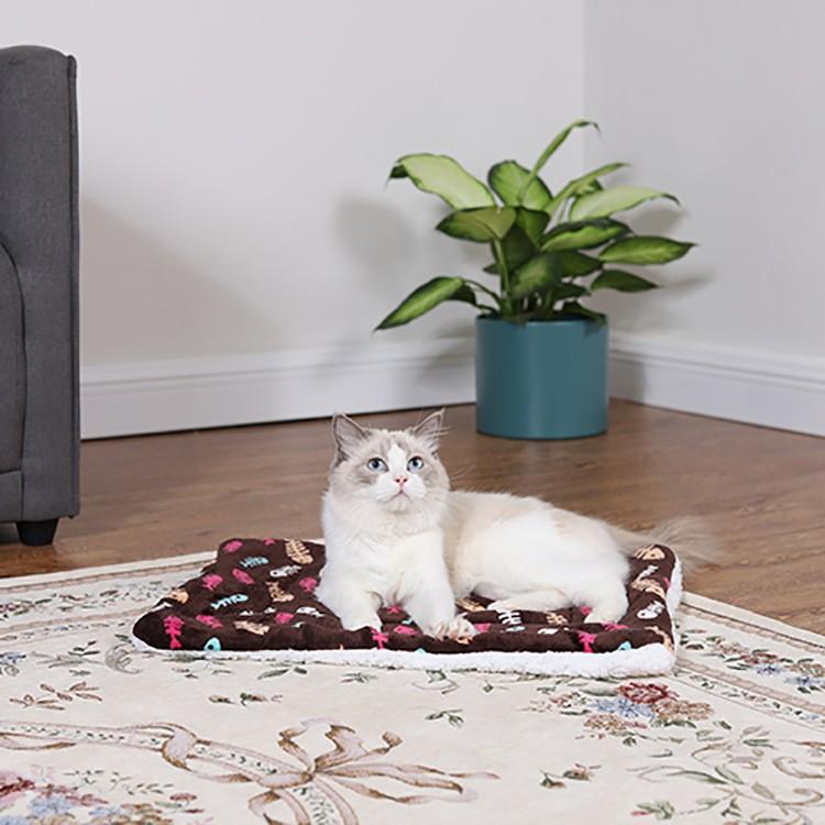 Pet Plush Cartoon Pattern Blanket Thickened and Warm In Autumn and Winter Puppy and Kitten Pet Blanket