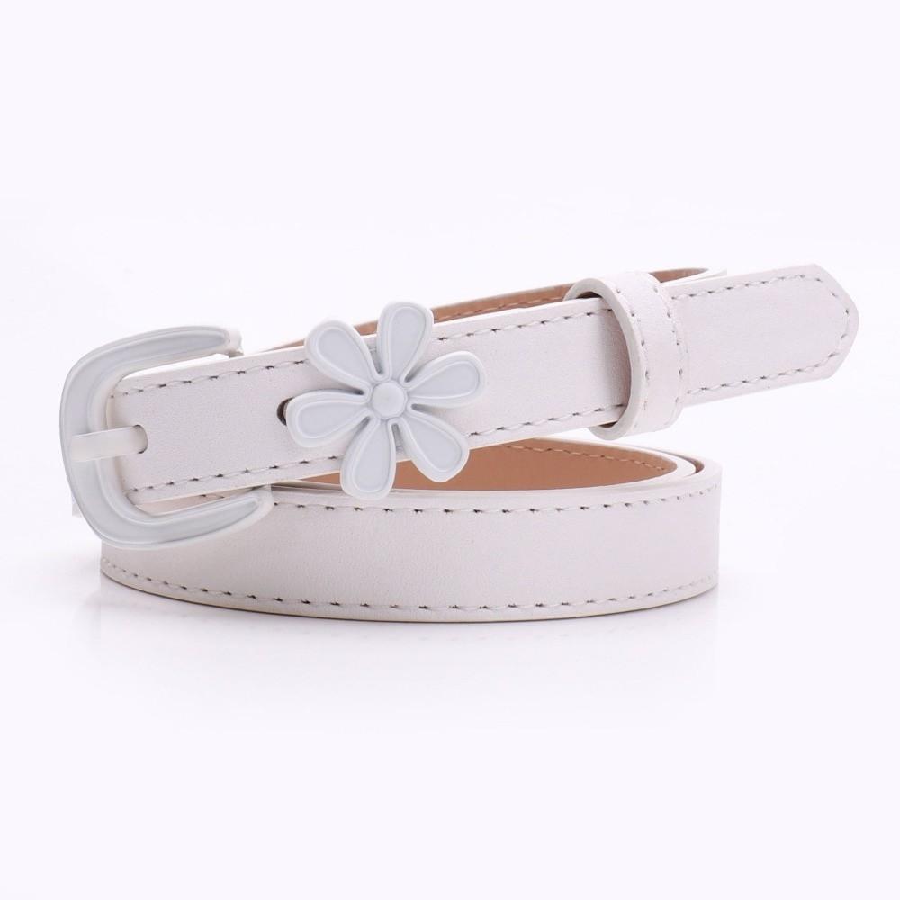 Faux PU Leather Women's Thin Belt Solid Color Waist Cinching Belt  Jean Matching