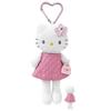 Cute Leopard Print Leather Keychain: Heart Buckle, Long Legged Cat Plush Charm