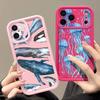 Blue and white surfing wave phone Case For iPhone 17 Pro Max 17e 16e Shockproof Silicone Soft Bumper Cover For iPhone 16 15 14 13 Pro Max 11