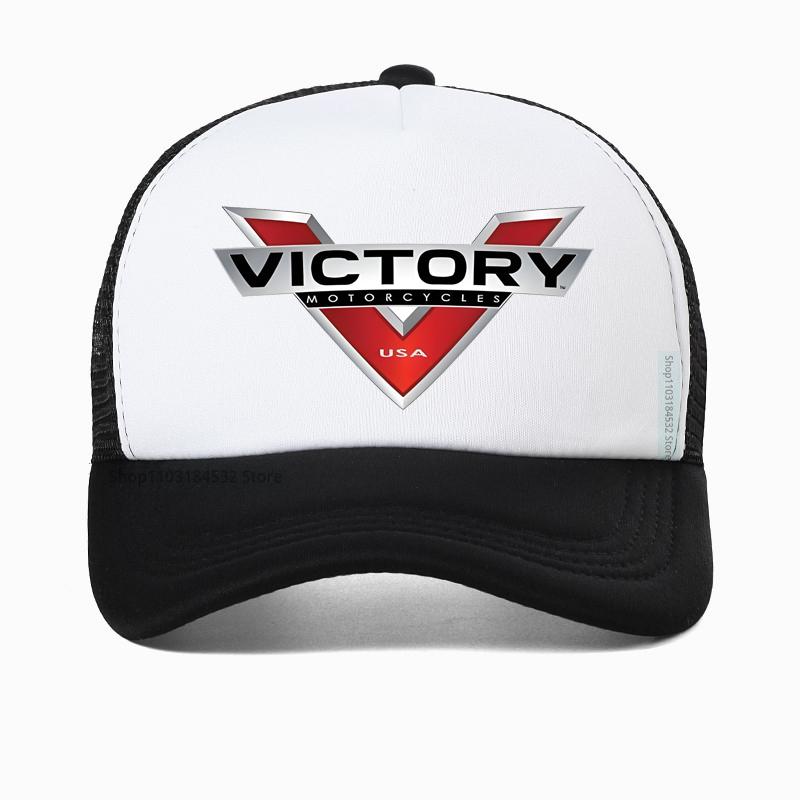 Victory Motorcycle Basebollkeps utomhussporter justerbar keps Sommar sval nät andningsbar keps racinghatt