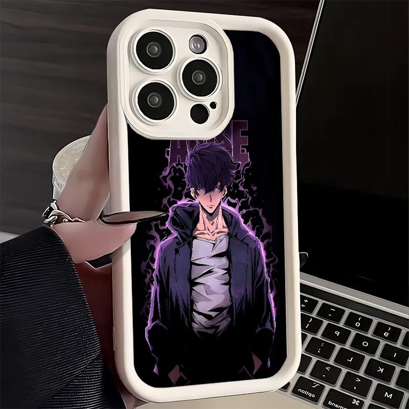Phone Case for iPhone 17 Air 16E 15 16 Pro Max S-Solos L-Levelings Anime Cover 14 Plus 13 12 Mini Soft Shell Silicone Fundas