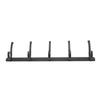 Door Hanging Hooks Modern Minimalist Black 5 Hooks Wall Mounted Thickened Aluminum Bathroom Door Row Hooks Coat Hooks