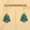 Festive Cartoon Christmas Tree Earrings - Cute Acrylic Jewelry for 2024