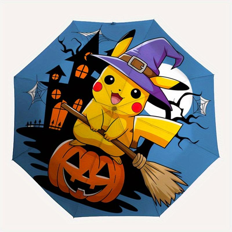 

1pc Halloween Pikachu Automatic Umbrella with Folding feature - Compact Travel Umbrella, Perfect Gift for Birthday, Christmas, 064