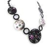 NOA [H9035] - Designer Necklace 'Carmen' Purple Gray