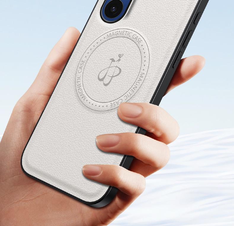 Samsung Z Fold7 Magnetic Leather Case: Anti-Drop, Invisible Stand