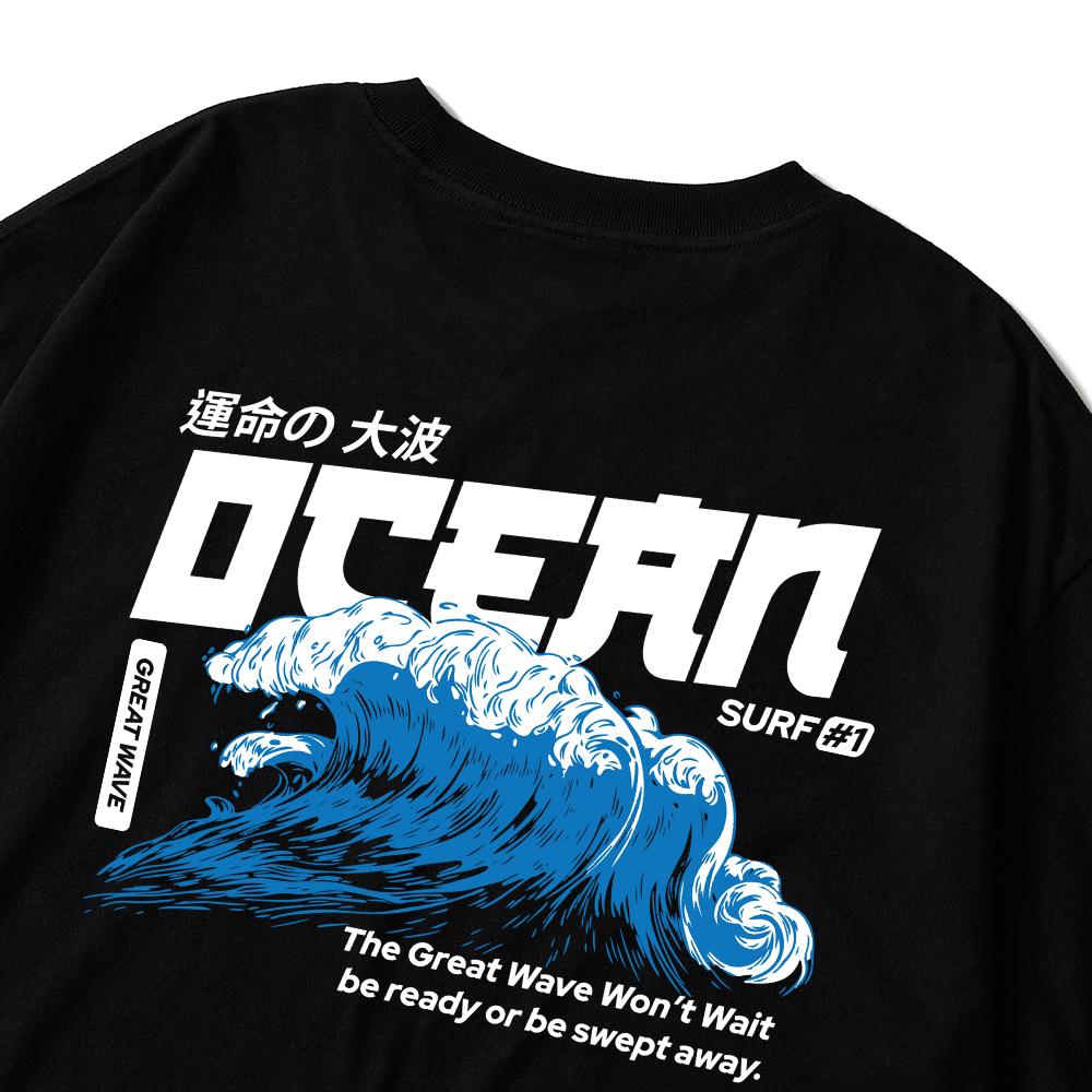 Seupeullaesikodeu Short Sleeve T-Shirt Black - Ocean