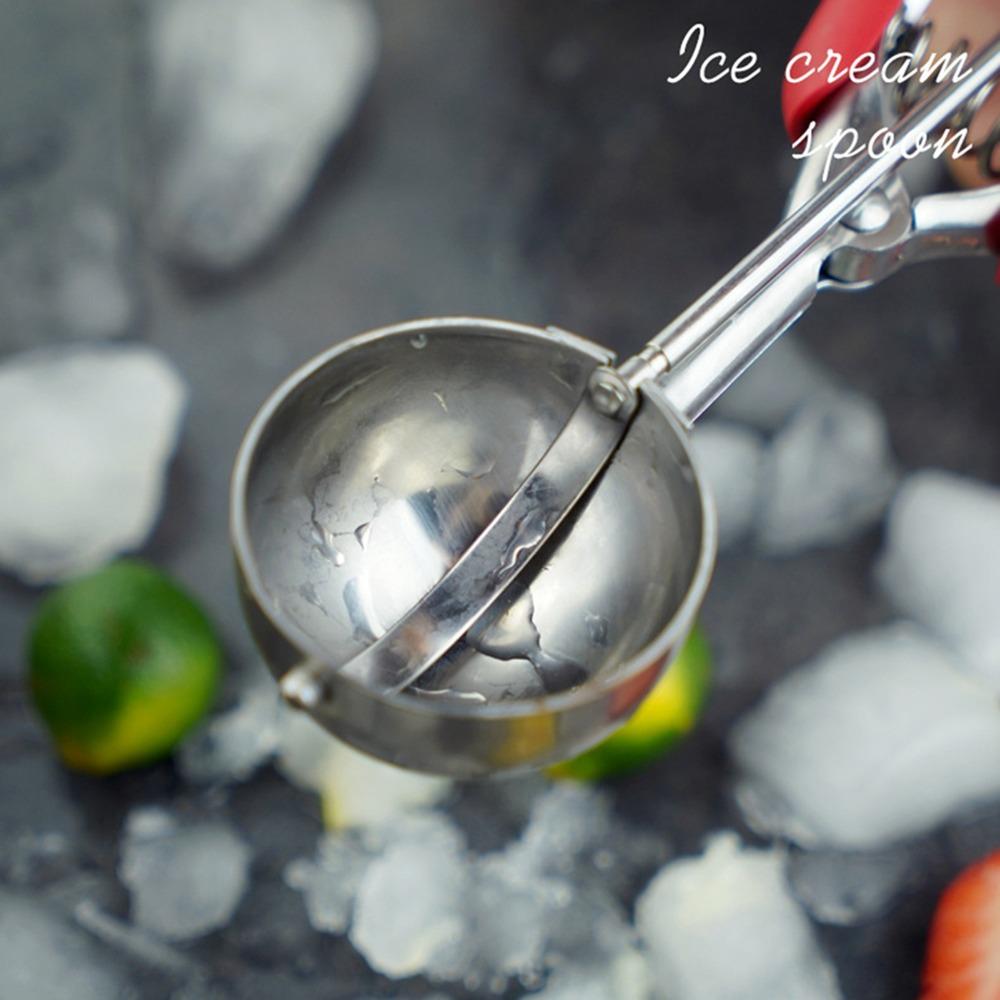 3pcs set Red/Black Cookie Scoop Set Stainless Steel Stainless Steel Scoop  Food Preparation