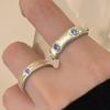 Xiaomi BF CLUB Silver Color Rings for Women Simple Geometric Handmade Irregular Retro Ring Blue Stone Fashion Allergy For Birthday Gift