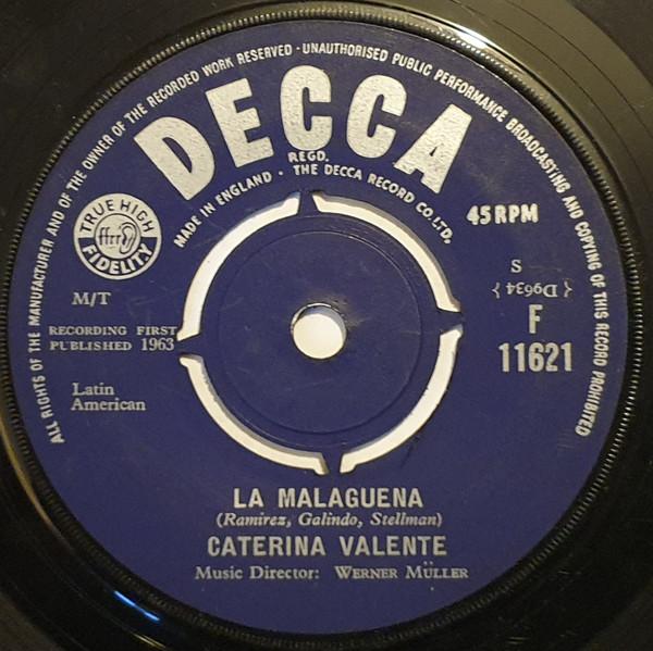 

7inch Record CATERINA VALENTE - La Malaguena F11621 Decca 1963 UK Latin Used