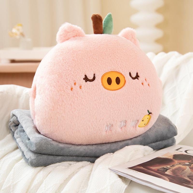 

Милая свинка Свинья Большой гусь Плюшевая игрушка Подушка-плед двойного назначения Подушка для сна в офисе Мягкая теплая подушка-рукавица Маленький плед Throw Pillow 35cm, Blanket 1.7 * 1m