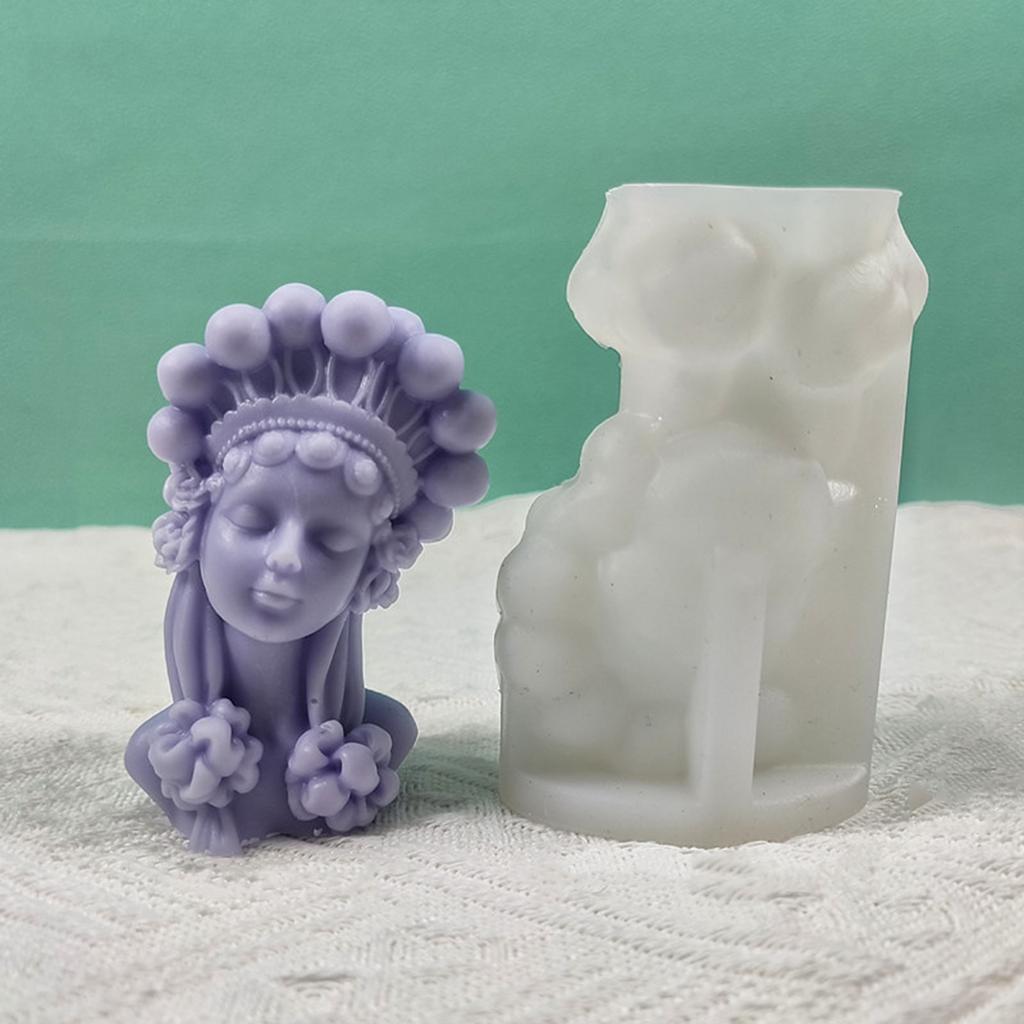 Pretty Girl Decor Candle Silicone Mold Epoxy Resin DIY Decoration Making Soap