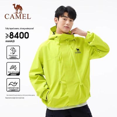 Camel Unisex Outdoor Single-Layer Waterproof Windbreaker Jacket 8137