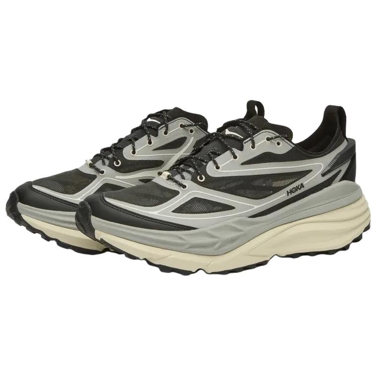 HOKA ONE ONE Stinson One7 Trail Running Shoes Unisex Black Gray 1168931-SGS