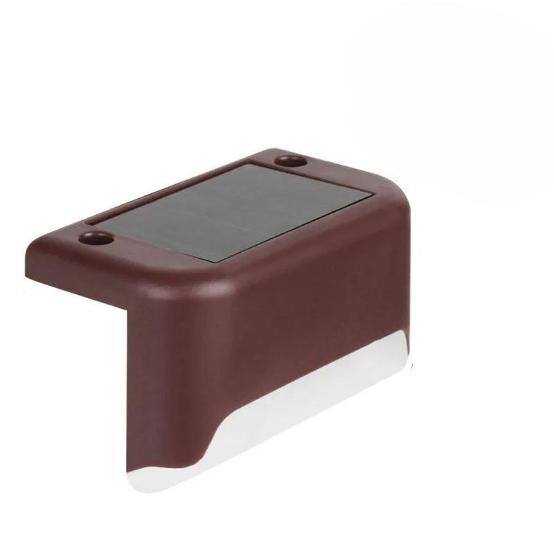 

Уличные солнечные светильники Светодиодные светильники для лестниц на солнечных батареях Освещение для заборов Лампа для лестницы Уличное светодиодное освещение для двора Защита от дождя Warm light-1pcs коричневый