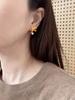 Elyona Une Fluer Gold Pearl Flower Earrings