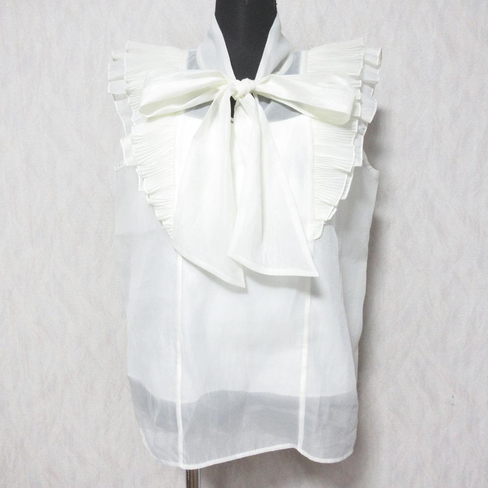 [Used] Good quality 25AW SNIDEL North Ribbon Tie Blouse SWFB254030 F Ivory Women s Luxs Brand Used Clothes Luxe