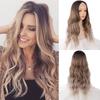 LUPU Synthetic Lace Front Wig Curly Wave Hair Wigs For Women Cosplay Natural Hairline High Temperature Ombre Blonde Fake Hair