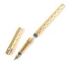 Great Cartier fountain pen Trinity Do Diamond Pattern Cap Type gold 18K mens Used