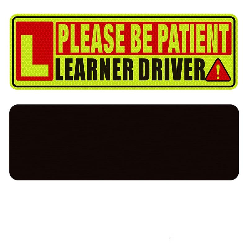 

Наклейка на машину для начинающего водителя-стажера Магнитная светоотражающая наклейка Популярная новая+река Наклейка на машину для начинающего one