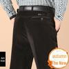 Men's Corduroy High-Waisted Loose Casual Trousers for Autumn/Winter (50+, Large Size)
