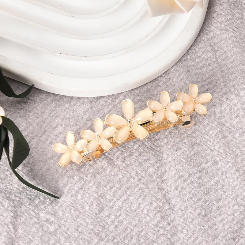 Flower Hair Clips for Women Vintage Hair Barrettes Hairpin Fashion Spring Hair Clip Pin Elegant Hair Claw Clamps Floral Hair Accessories for Girls