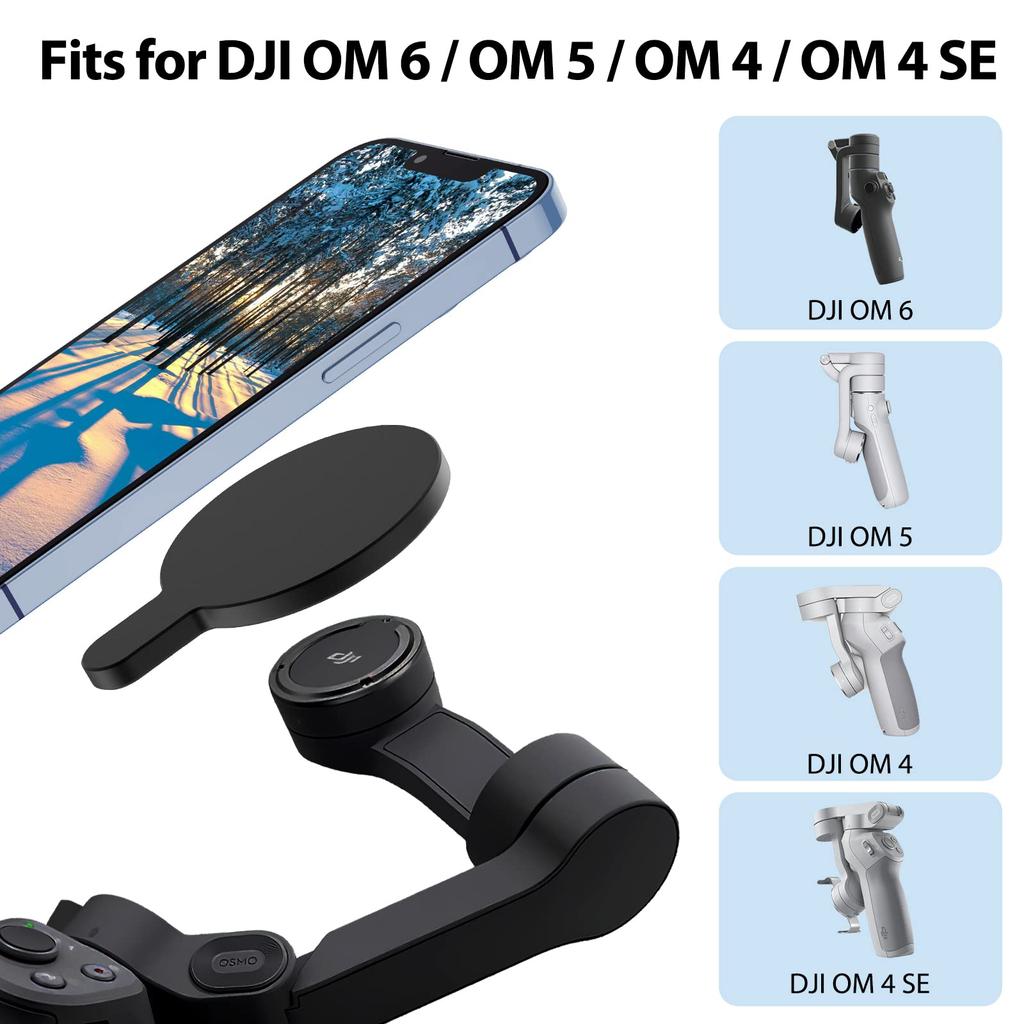 for DJI OM 6 Magsafe Adapter Clamp, Compatible with Gimbal Stabilizer DJI Osmo Mobile 6, Also fits for DJI OM 5 4 SE