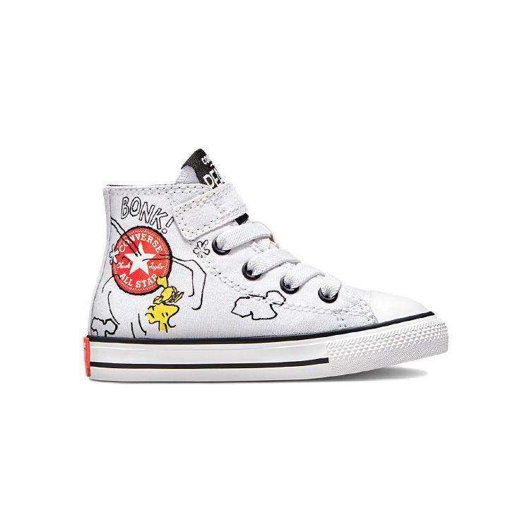Converse Peanuts X  Chuck Taylor All Star High Top Casual Canvas Shoes Baby Sneakers White Black A01868C