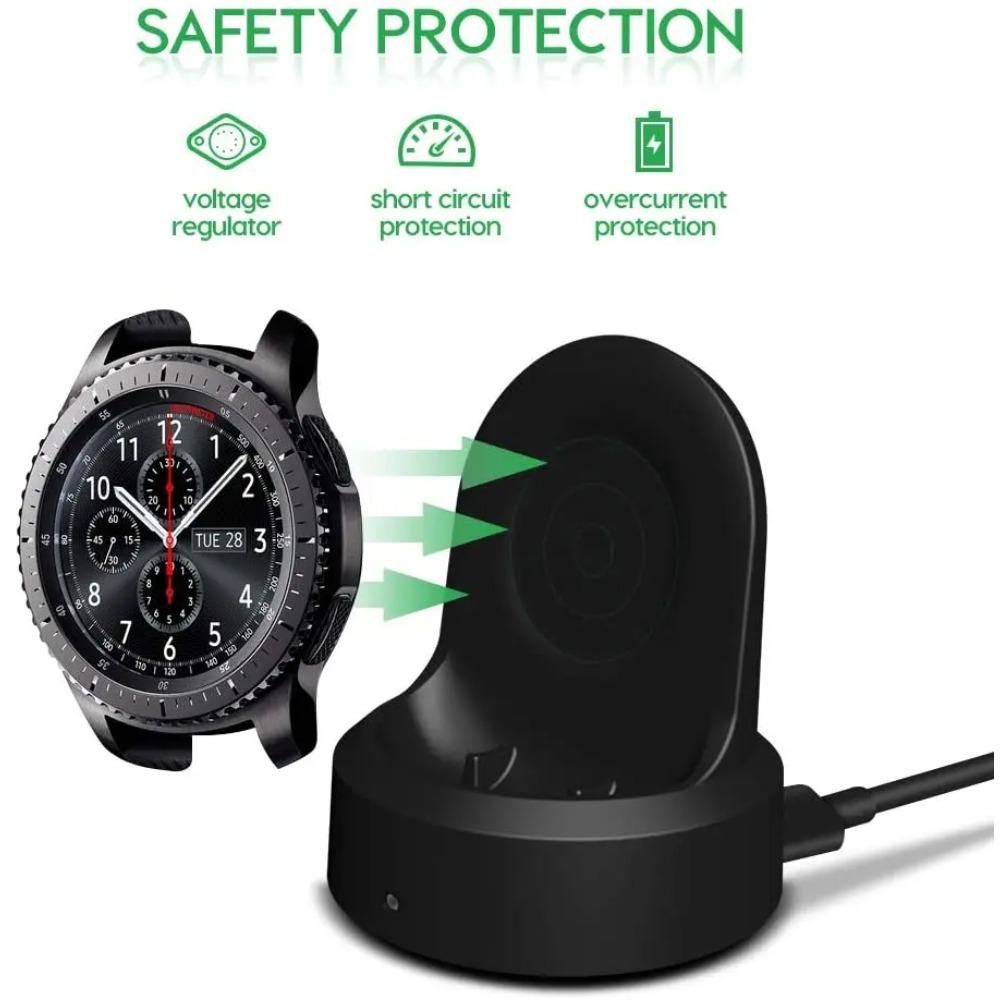 Kabellose Schnellladebasis für Samsung Gear S2 S3 S4 Frontier Uhr USB-Ladekabel für Samsung Galaxy Watch SM-R800 R810 R815
