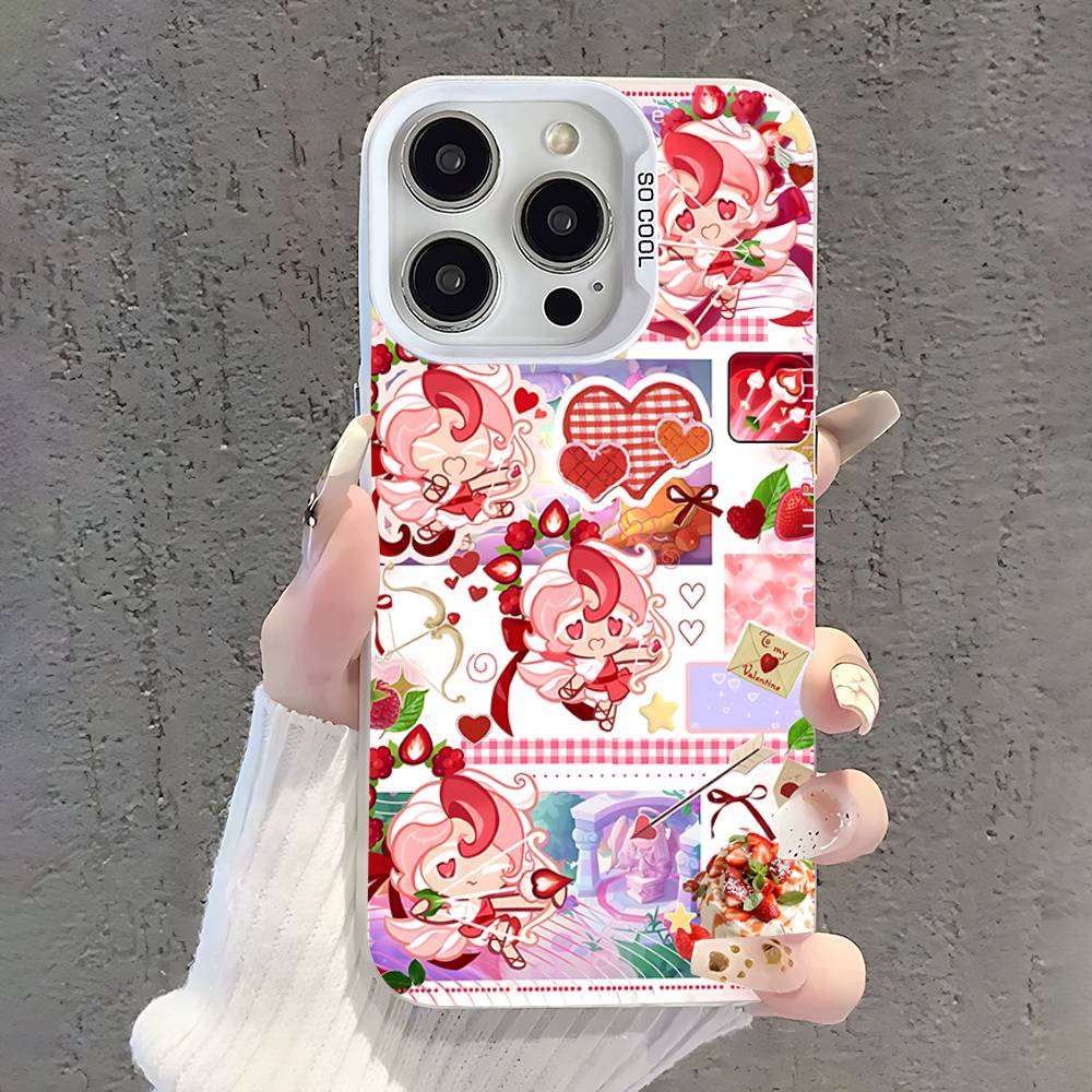 C-Cookie Run K-KingdomS Phone Case For iPhone 17,16,15,14,13,12,11,Pro,XS,Max,Plus,Mini,SE White Candy Matte Shockproof Cover