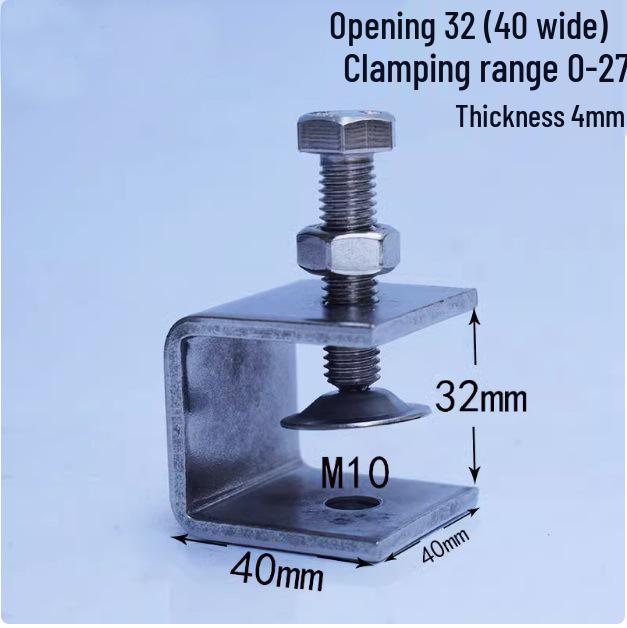 C304 Tiger Claw U-Shaped Stainless Steel Pipe Clamp