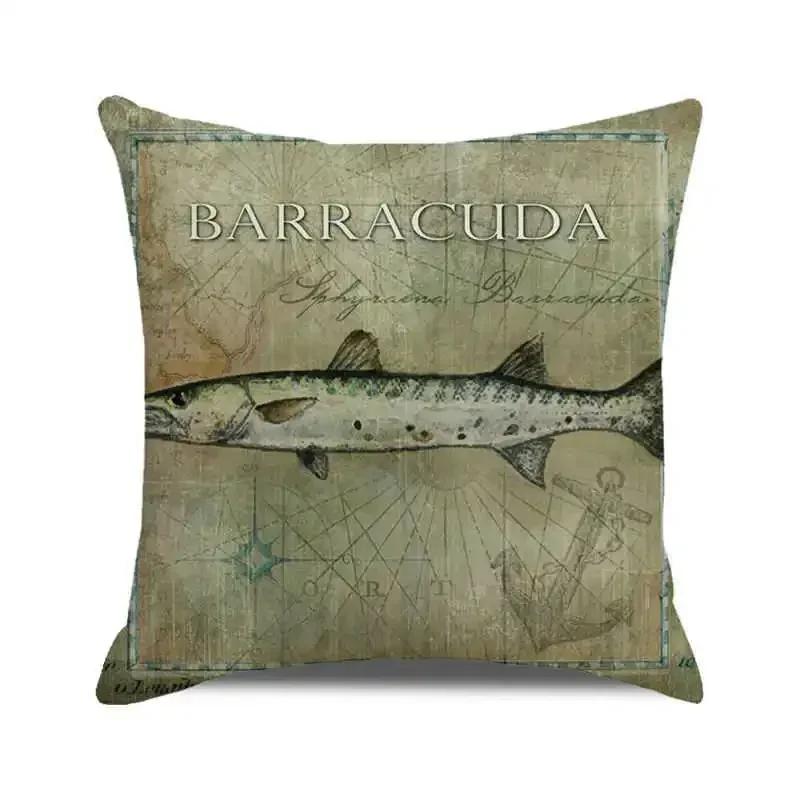 Beautiful Fish Pillowcase for Pillow Shark Pillow Case Decorative Cushion for Elegant Sofa Pillow Cover Interior for Home Decor