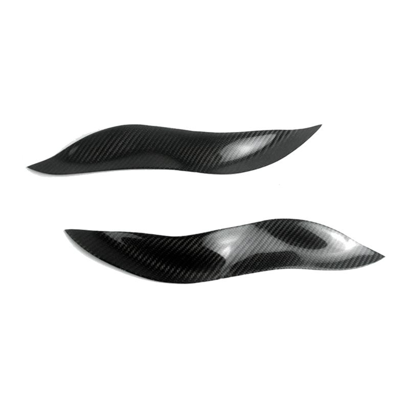 Unique Car Headlights Eyebrow Eyelid Trim Cover Sticker Car Styling Accessories For Smart 2003 Parts Carbon Fiber