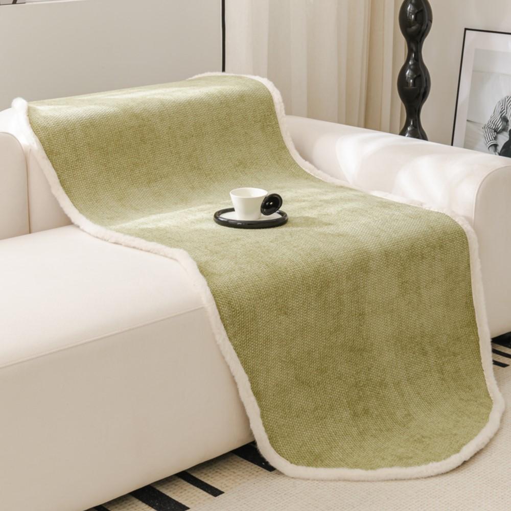 Vintage Unregelmäßigkeit Hahnentritt-Sofabezug Plüsch Sektionalcouch Rutschfester Sofabezug Einfaches einfarbiges Sitzkissen Frühling