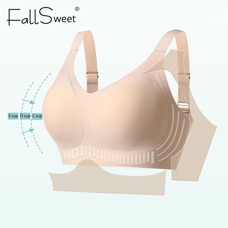 Women's Plus Size Underwear Seamless Push Up Bra Soft Support Bralette Comfortable Wireless Brassiere Big Size Sexy Female Lingerie