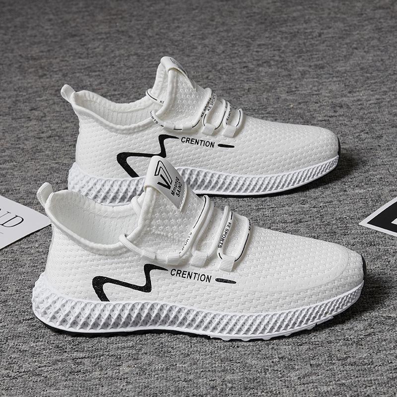 Sneakers Spring and Autumn Air Cushion Shock Absorption Large Size Youth Running Shoes Student Height Increasing Casual Running Shoes