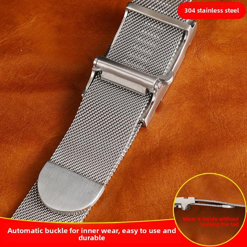 Inside 304 stainless steel belt buckle head Men's belt buckle Outdoor Full metal belt chain Trendy men's leisure