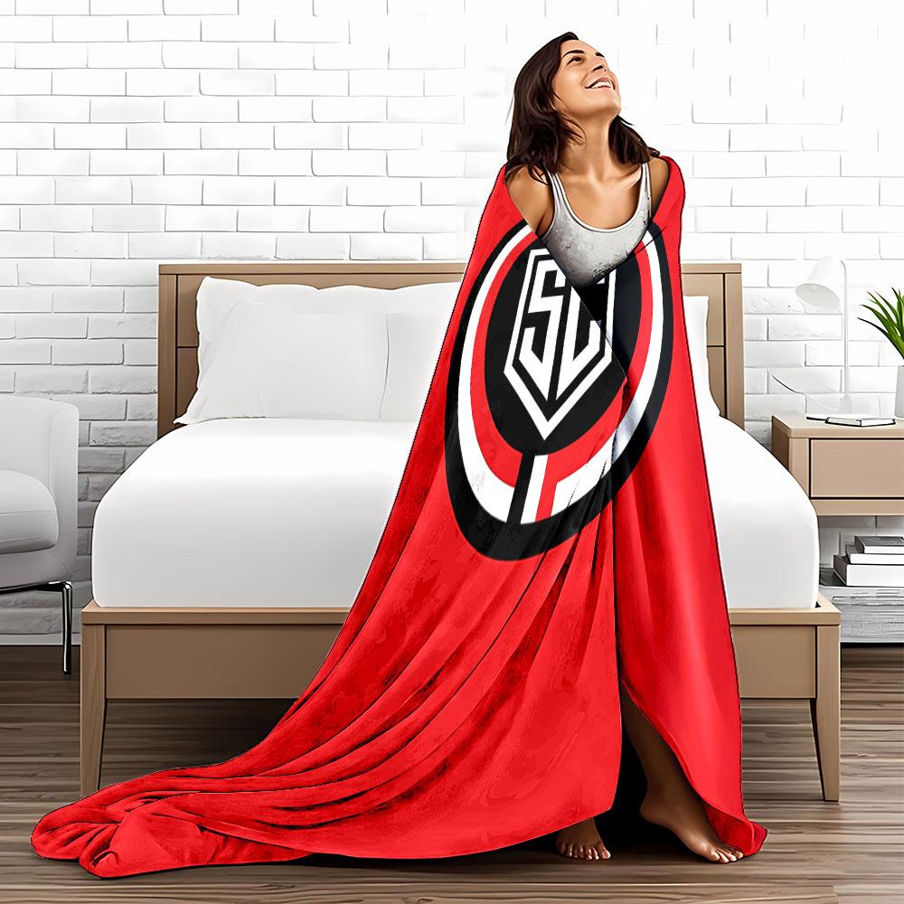 Red and Black SC Logo Blanket for All Seasons Blanket Lunch Break Throw Gift