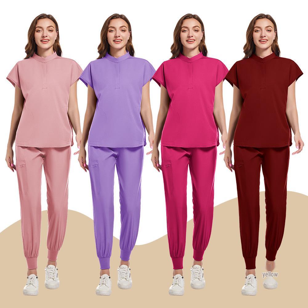 Women's V-Neck Scrub Suit - Cross-Border Nurse & Doctor Workwear Fashion