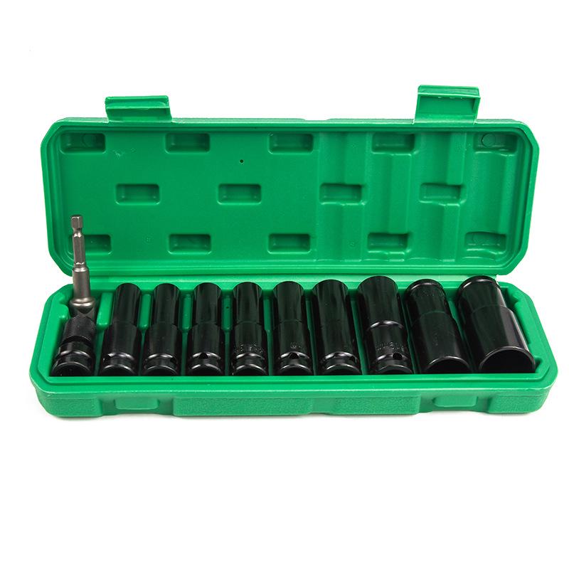 11-Piece Hex Socket Wrench Set for Electric and Air Tools