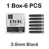 120/6 PCS Majohn Ink Sac Black 2.6/3.4mm 37mm Fountain Pen Ink Cartridges for JINHAO Hongdian Office School Supplies Stationery