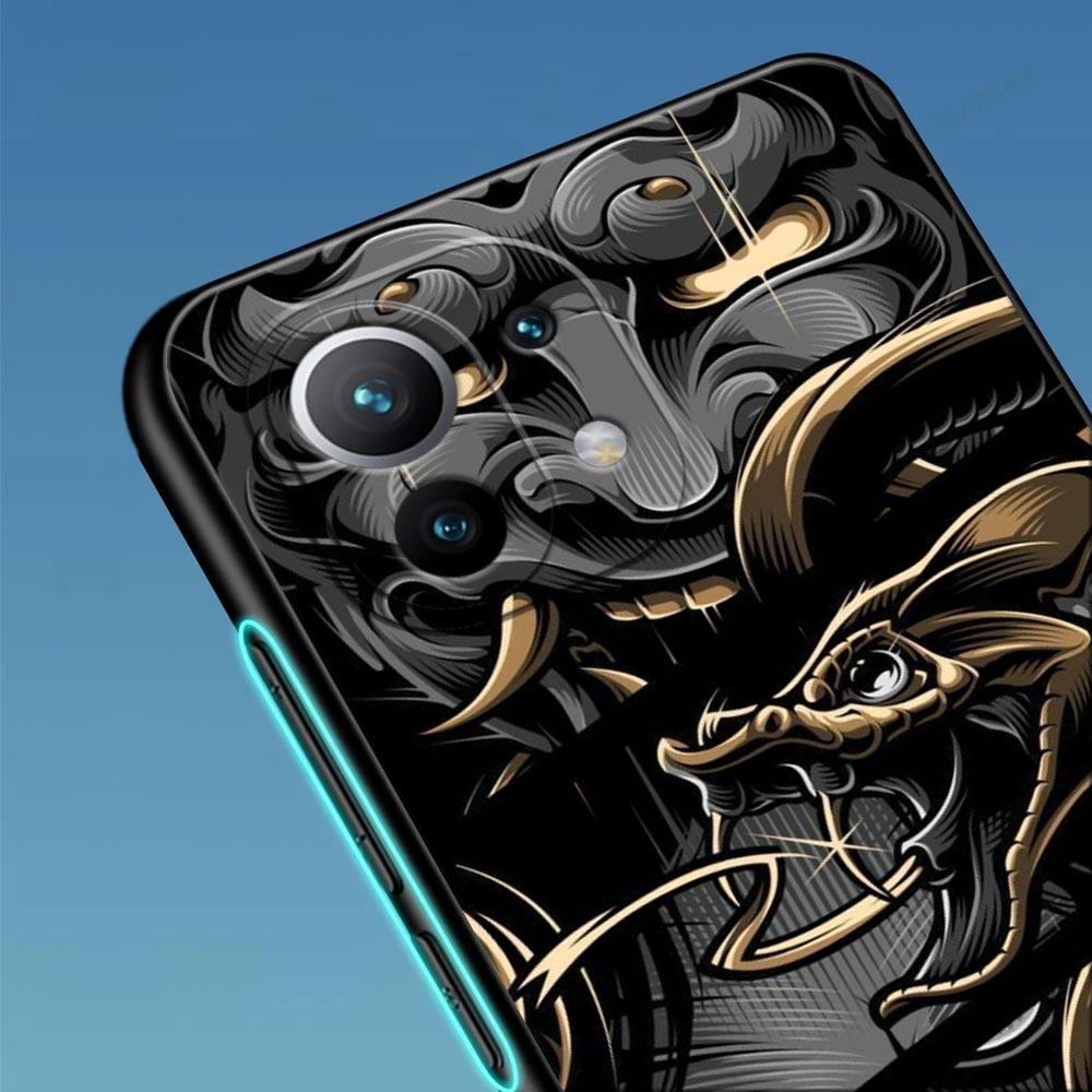 Samurai Ghost Hannya Ukiyo-E Mask For Xiaomi 15 Ultra 11T 13T 14T Pro 11 Phone Case Mi POCO X7 M7 F7 Pro F5 F6 M6 X3 X5 X6 Cover