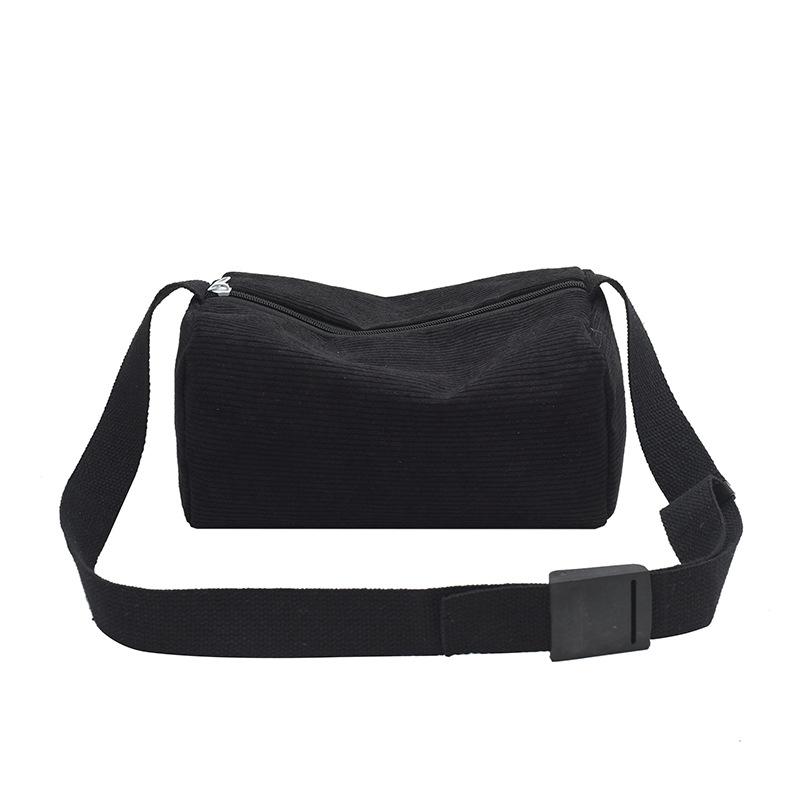 

Сумка из фактурного холста, женская сумка через плечо из полосатого бархата, новая модель 2024 года, маленькая сумка через плечо, сумка-подушка для поездок на работу, сумка-мессенджер. чёрный