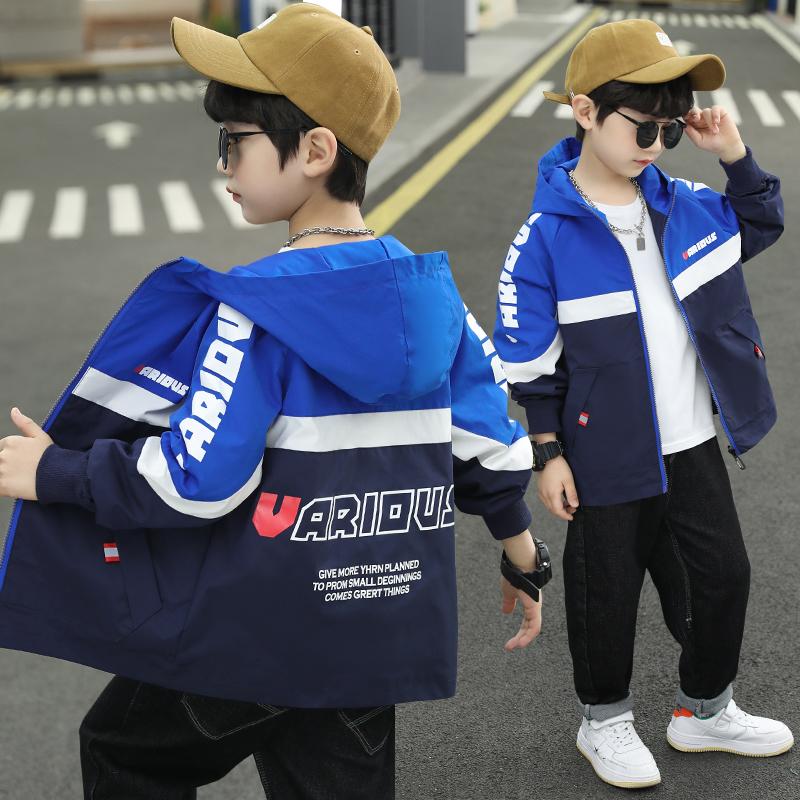 Boys' spring coat trendy, cool and fashionable 2026 new children's spring and autumn style, mid to small children's western-style jacket top trendy