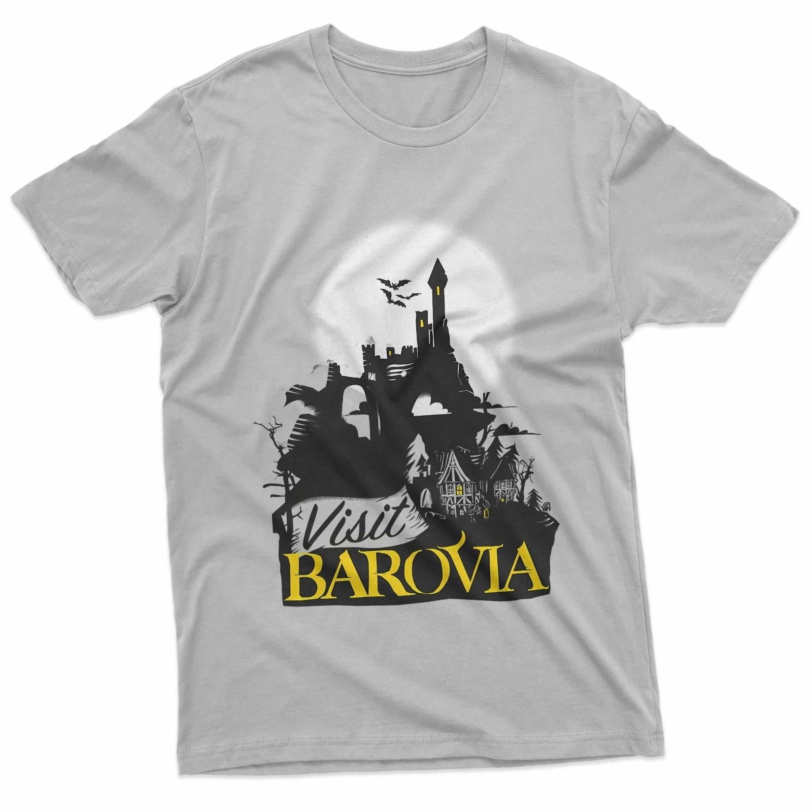 Gothic Barovia Castle Retro Horror Graphic 100% Cotton T-shirt Mens Tees Top 4XL
