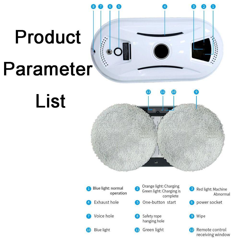 Automatic Smart Window Cleaning Robot Cordless Intelligent Glass Robot  Window Glass Cleaning