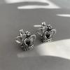 Vintage Crown Ladies Stud Earrings Jewelry For Women Double Layer Earrings Allergy Free