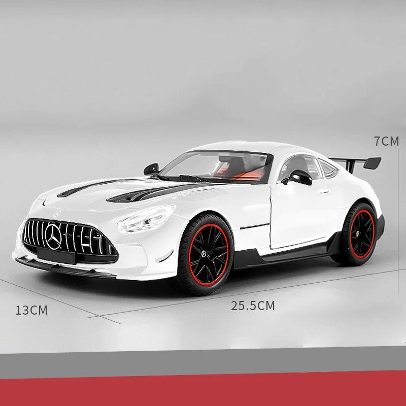Large 1:18 Mercedes Benz GTR Miniature Alloy Car Collection Simulation Diecast Sound & Light Vehicle Toys Car For Children Gifts